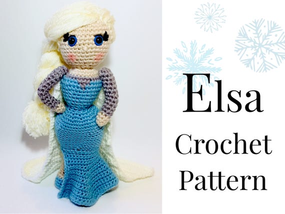 CROCHET PATTERN Frozen Elsa Doll/Crochet Doll Pattern/Princess