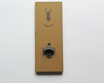 Hanging Beer Opener, Rustic Bottle Opener, Cast Iron Opener, Man Cave Decor, Husband Gift, Men's Gift, Bar Decor, Bar Bottle Opener