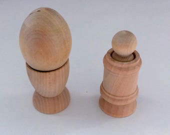 Natural Wooden Play Set, Egg and Cup Peg and Cup, Montessori, Waldorf, Educational Resource, Classroom, Teaching Aid