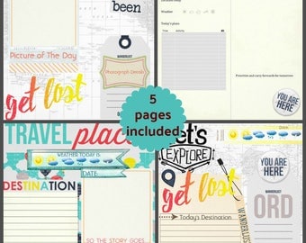 Get Lost Travel Journal Pages