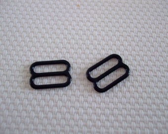 LOT 2 fasteners 8 (1.2 cm x 1 cm) steel for bra straps