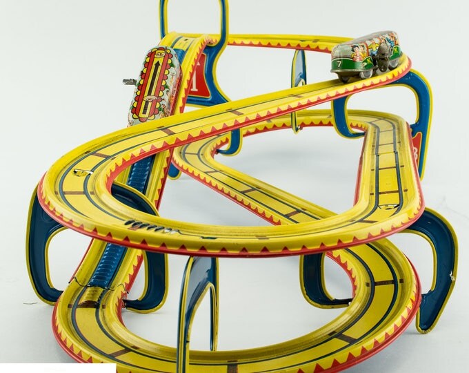 Tin Lithograph Toys | Vintage Toy Roller Coaster | Marx Technofix Toboggan #290
