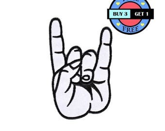 Rock hand sign | Etsy