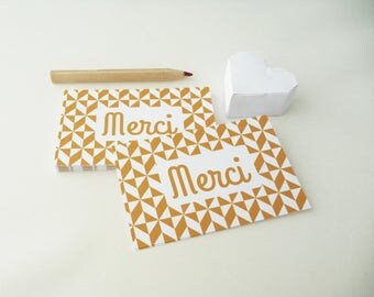 Set of 18 Scandinavian patterned thank you cards