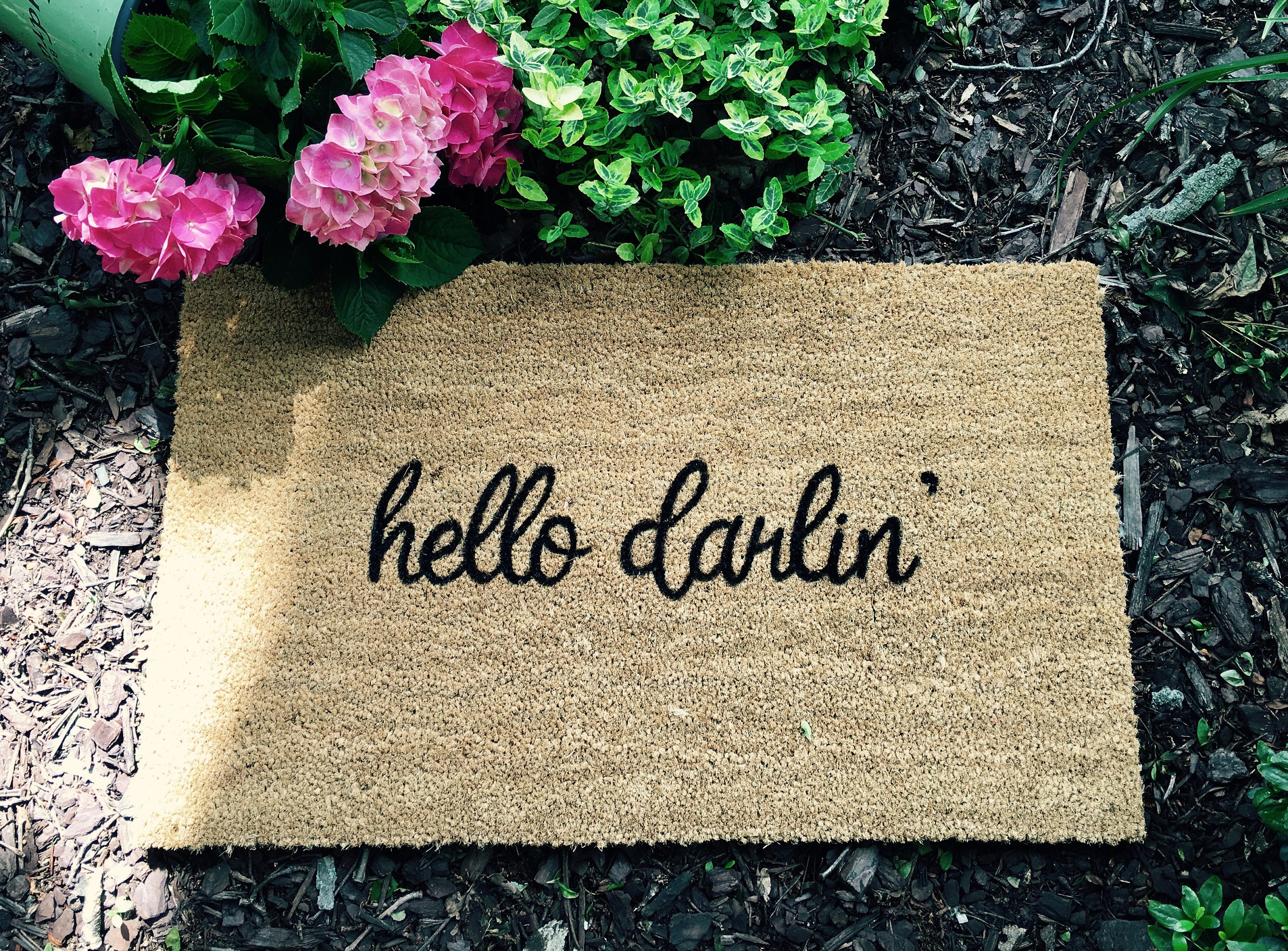 Hello Darlin' Door Mat Door Mats with Sayings Cute Door