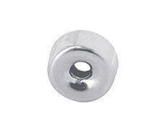 3mm Sterling Silver Plain Rondell Beads - 50 pcs