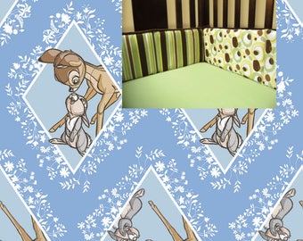 Bambi Crib Bumper Bambi Boy Girl Crib Bedding Bambi Nursery Baby Girl Bedding Crib Bumper Boy Nursery Timber Crib Bumper Bedding