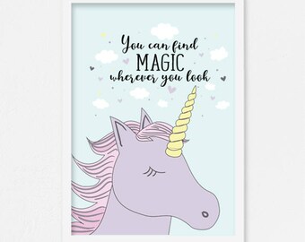 Unicorn poster | Etsy