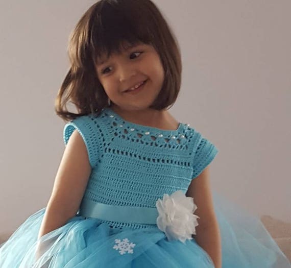 elsa dress elsa tutu dress crochet tutu dress frozen dress