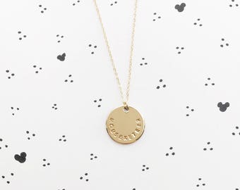 Mouseketeer Necklace // Disc Necklace