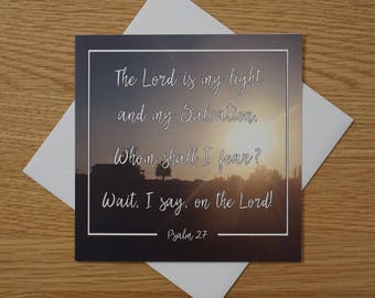 Personalized Psalm Bible Verse Quote Aluminum Wallet Card