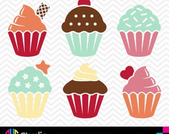 CUPCAKE SVG Files, Silhouette, Die Cut, Vinyl Cutter, Monogram, Screen Printing svg#042