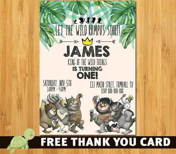 Where The Wild Things Are Party Invitations 5