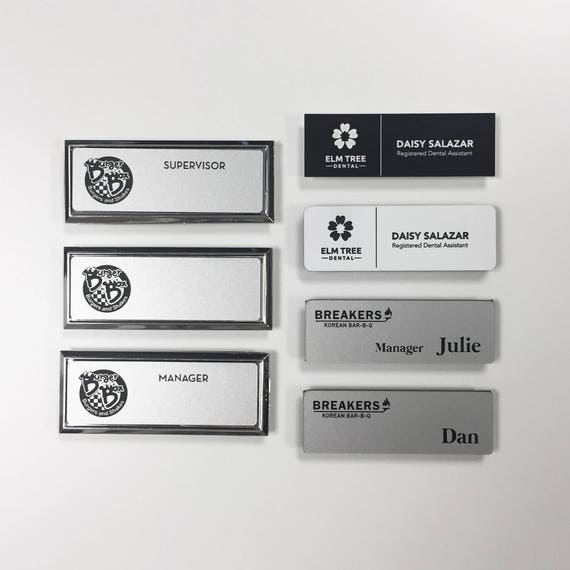 custom engraved name tag magnetic Name tags for work staff