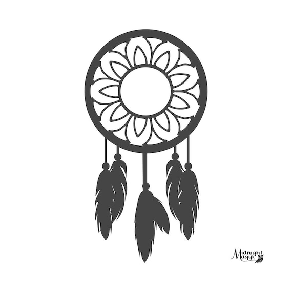Download Flower Dream Catcher Monogram Circle SVG from ...