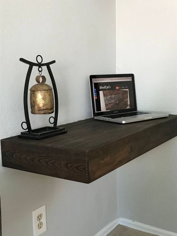 Floating desk desk solid wood floating desk writing desk