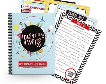 Kid's Travel Journal 2 Week INSTANT DOWNLOAD, Road trip, Kids Activity,Travel Diary, Family Travel, Travel Notebook, Kids travel journal,
