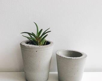 Concrete Planter Concrete Bowl Concrete Succulent Planter, Urban Industrial Concrete Planter Gray Pot Modern Planter Cement Home Decor