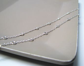 Necklace Choker II ringer II chain 925 sterling silver circles II silver jewelry