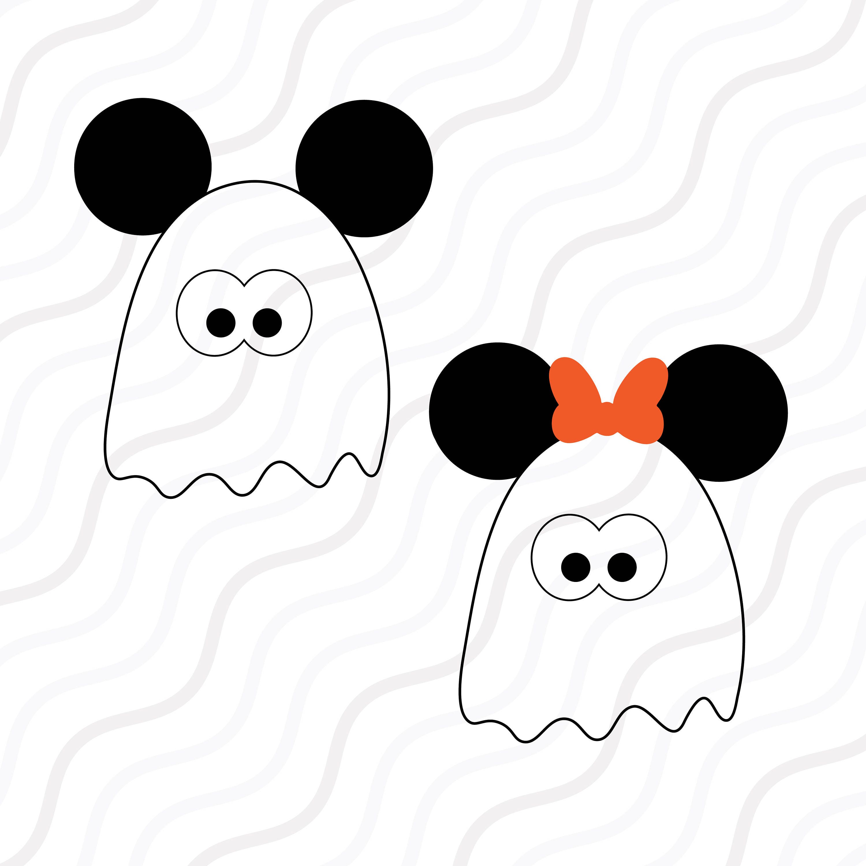 Ghost Mickey Mouse SVG Disney Halloween SVG Cut table