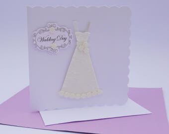 Unique Wedding Dress, Luxury Wedding Dress, Wedding Cards, Wedding Card, White Wedding Dress, Wedding Dress, Bride's Dress, 3D Wedding Dress