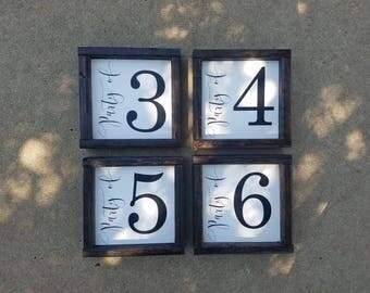 Mini Party of family sign, party of number sign, number sign, party of sign, family sign, family number sign