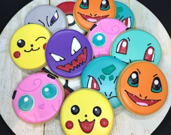 Items similar to 1 dzn. Pokemon cookies pikachu and poke ball 3 in ...