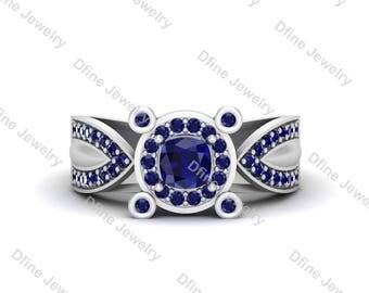 star wars ring interactive robot r2d2 droid astromech inspired womens engagement ring 105ct sapphire wedding - R2d2 Wedding Ring star wars ring interactive robot r2d2 droid astromech inspired womens engagement ring 105ct sapphire wedding - R2d2 Wedding Ring