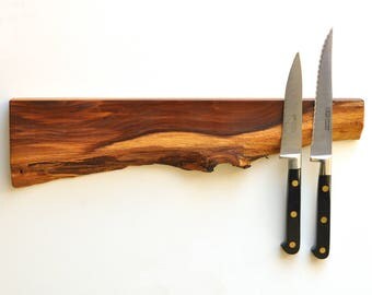 Magnetic Knife Rack 33cms Holder hand made from British Yew