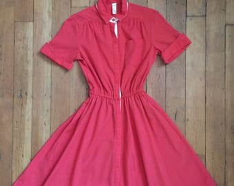 vintage 1950s style dress // 70s does 50s dress