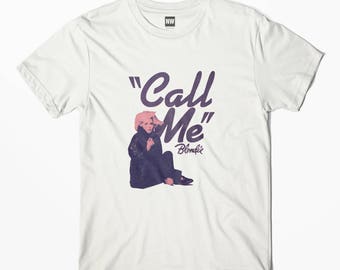 Blondie - Call Me White Vintage Look T-Shirt - S M L XL
