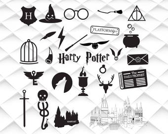 Harry Potter svg,jpg,eps,psd,ai for Design/Print/ Silhouette Cameo/Cricut& Many More