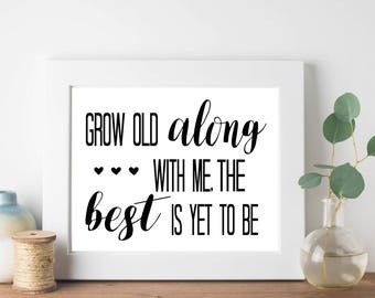 Grow old along | Etsy