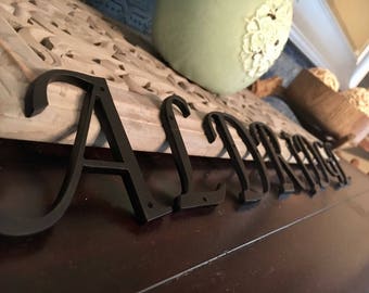 3", 4", 5", Any Size - Painted Metal Letters and Numbers - Personalize - Any Font
