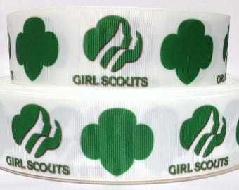 GROSGRAIN RIBBON 1.5" Girl Scouts Printed GS17 By the Yard