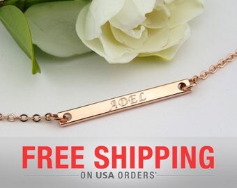 Personalized Necklace Custom Necklace Custom Bar Necklace, Personalized Jewelry Personalized Gifts Best Friend