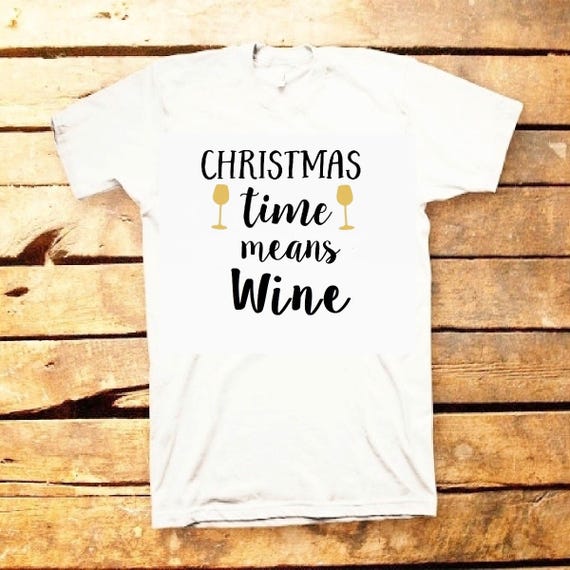 christmas shirts with wine glasses