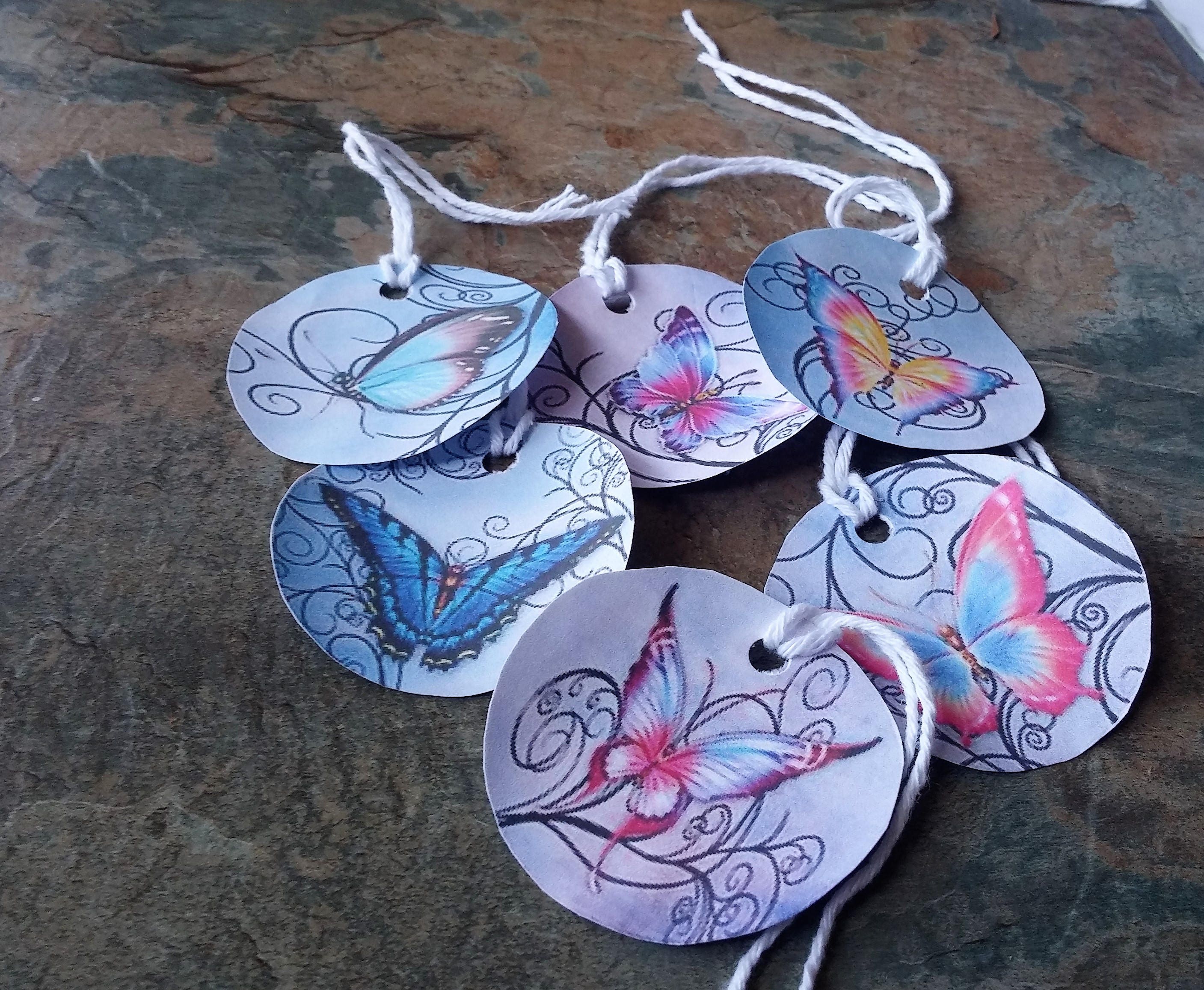 Stunning Butterfly Gift Tags 8 Gift Tags Twine Tags