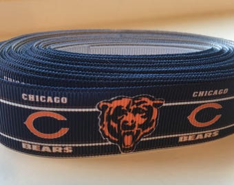 Chicago cubs inspired grosgrain ribbon 7/8" (per yard)