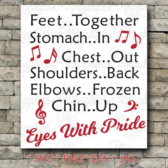 Eyes with Pride/Marching Band/ Quote /music notes/ SVG File/
