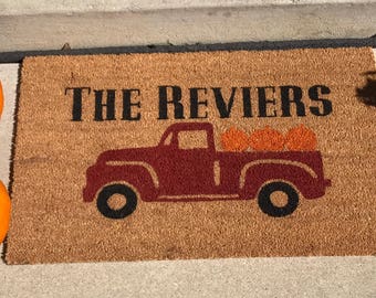 Doormat - Fall Doormat - Custom Doormat - Door Mat -Personalized Doormat - Doormats - Welcome Mat - Name Door Mats - Name Doormats
