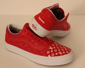 supreme shoes red