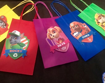 Paw patrol goody bags, favor bag