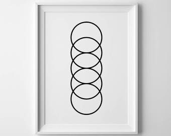 Circle Abstract Print, Minimalist Abstract Poster, Living Room Decor, Large Abstract Wall Art, Modern Wall Decor Gift, Digital Download
