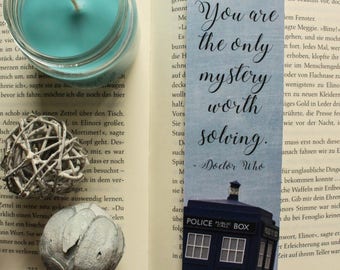 Doctor Who Bookmark "You're the only mystery worth solving"