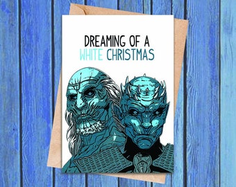 Game of Thrones White Walker Christmas Card, Game of Thrones Christmas, Cute Card, Lovely Gift, White Christmas, Funny Card, Christmas Time