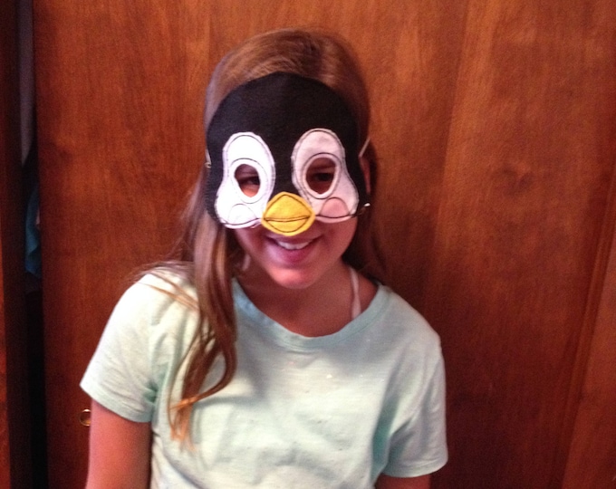 Children's Animal Mask: Penguin, Animal Birthday Party Mask, Halloween Animal Mask, Animal Mask, Halloween Mask , Party Favor Mask