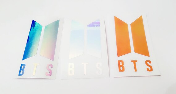 K-POP BTS Logo Holographic Decal Sticker