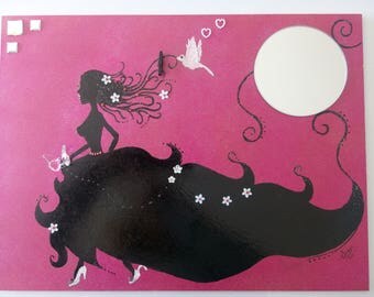 Red table pretty Princess mirror