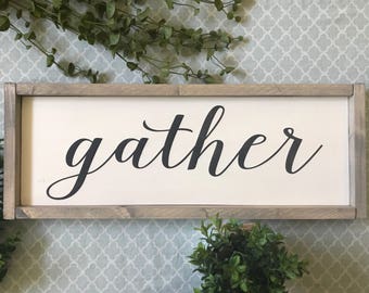 Gather sign | Etsy